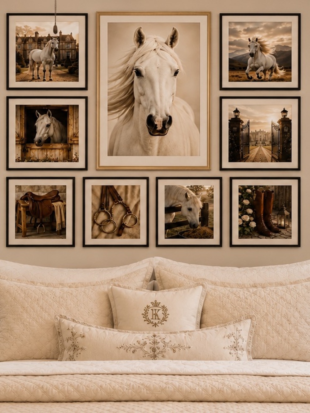 The White Horse Estate Collection™ | Luxury Equestrian Wall Art Prints | Pick 8 - Picture 2 of 8